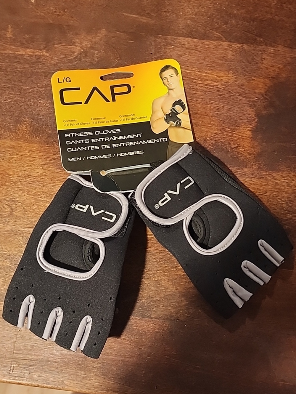 CAP Barbell Workout Gloves - Black with Gray Trim